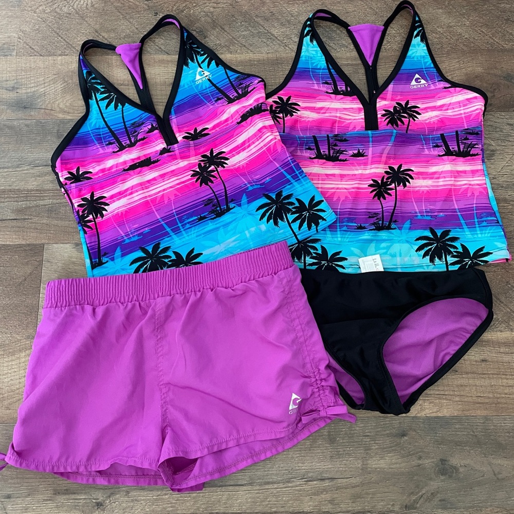 Gerry Girls Tankini Set with Shorts (Size 12)